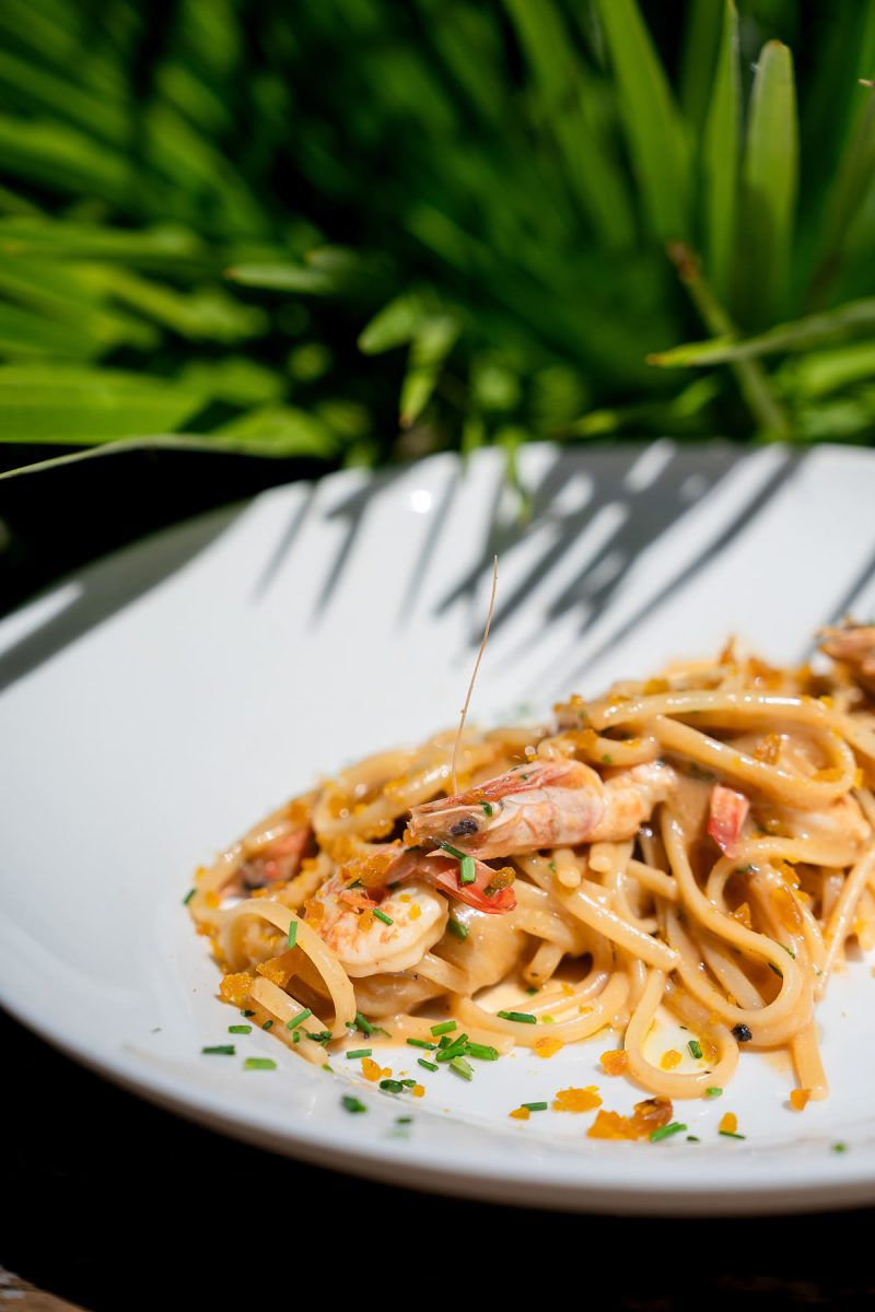 Piatto di linguine al pesce